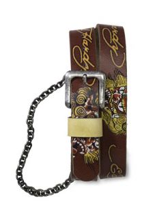 Ed Hardy Painted Belt with Removable Chains