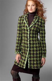 Tesori Shawl Collar Tweed Coat