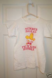1960 Dallas Texans Huddle Club T Shirt Extremely RARE