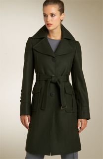 Kenneth Cole Belted Wool Trench Coat