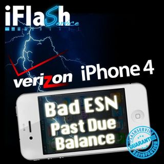 Flash Activate Verizon Sprint iPhone 4 Bad ESN to Cricket w Web Data