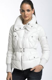 Add Down Belted Nylon Puffer Jacket