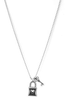 Lagos Sterling Silver Key And Locket Long Pendant Necklace