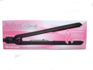 Infrashine Pink Ceramic Ionic Flat Hair Iron 1 New