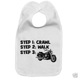  Biker Custom Baby Infant Bib New Adjustable Gift Idea