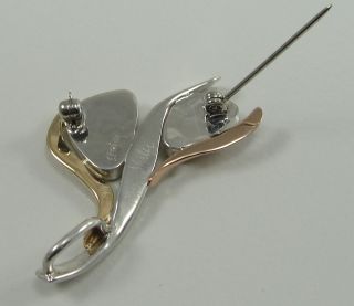 Vicki Thaler Sterling 14K Gold Handmade Pin Pendant Custom Design