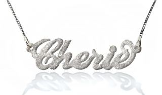 Sterling Silver Personalized Sparkling Name Necklace