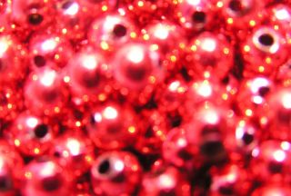 Big Eye Custom Lures Metallic Red Beads 6mm 100 Pack
