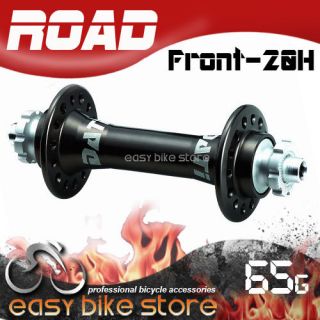65g Black Dati Road Bike Super Light Bearing Hub 20H Front Only