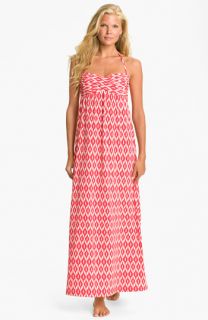 Robin Piccone Ikat Print Strapless Cover Up Dress