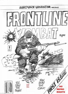Frontline Wombat 1 Original Cover Art by Dave Sim 1981 Unique
