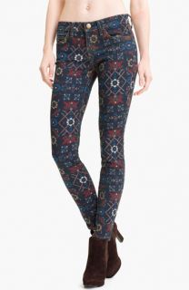 Current/Elliott The Ankle Print Crop Skinny Jeans (Midnight Tapestry)