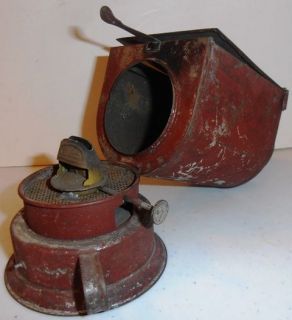 Antique Kodak Darkroom Oil Kerosene Tin Safelight Lamp