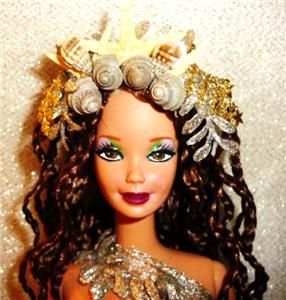 Crystal Waters Shimmering Mermaid Beauty Barbie Doll OOAK Sea Shell