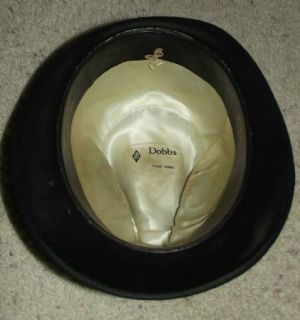 Vintage Dobbs Darrow from The Bon Marche Black Fedora Hat