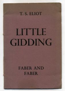 eliot t s little gidding london faber and faber 1942 first edition