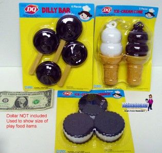 New Dairy Queen DQ Play Pretend Ice Cream Dilly Bar Cone Sandwich Play