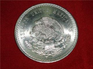 1948 Cuauhtemoc 90 Silver Aztec Ruler Cinco Pesos Mexico Ace 15