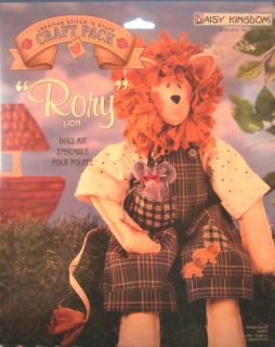 Daisy Kingdom Stitch n Stuff Craft Pack Rory Lion Doll Kit Noah Ark