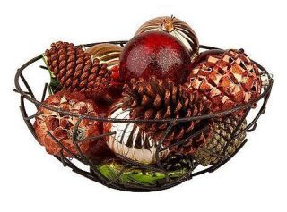Christmas Centerpiece Bowl with Pinecones by David Shindler 
