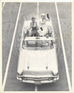 Dale Evans Riding in A 1957 Chevy Convertible 8x10