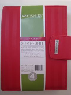 Day Runner Slim Undated Planner Model 5099 0286 Red
