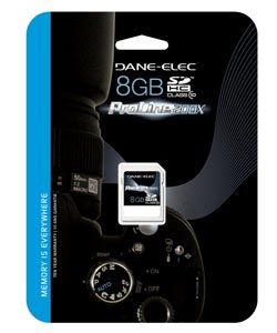 Dane Elec 8GB High Speed SDHC 200x 8 GB Class 10 Secure Digital SD