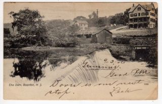 Postcard of The Dam in Boonton New Jersey
