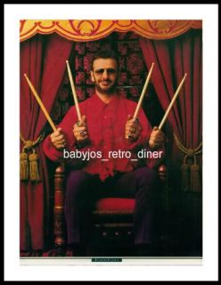 This is a vintage 1992 magazine print of RINGO STARR, drummer for the