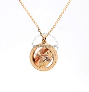 Damiani 18K Rose Gold & Diamond Swivel Necklace