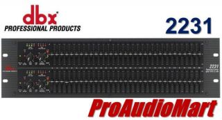 DBX 2231 Dual Channel 31 Band Graphic Equalizer Limiter New Free
