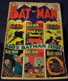 DC Comics Batman Issue 100 June 1956 Key Issue