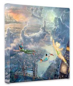 Tinker Bell Peter Pan Fly to Neverland Gallery Wrapped Thomas Kinkade