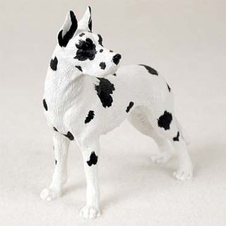 Great Dane Hand Painted Collectible Dog Figurine Harlequin