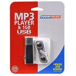Dane Elec 1GB USB  Digital Music Player Silver