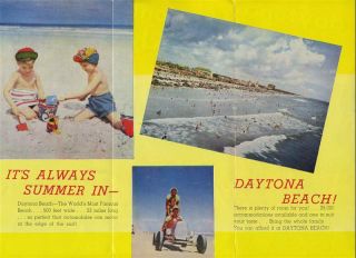 daytona beach florida vacation brochure 1950 s sand sailing