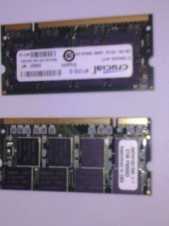 2gb 2 x 1gb DDR RAM PC2700 SODIMM laptop memory Hynix and Crucial