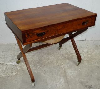 Modern Danish Design Rosewood Sewing Table Eames Panton Era