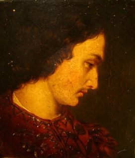  Pre Raphaelite Man Portrait Oil Painting Dante Gabriel Rossetti
