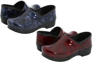Dansko Professional Marbled Patent Clog Slip on Shoes