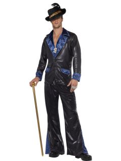 Pimp Daddy 1970s Fancy Dress Party 70s Outfit Mens Adult Costume