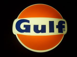  Vintage Gulf Lighted Sign Excellent Condition