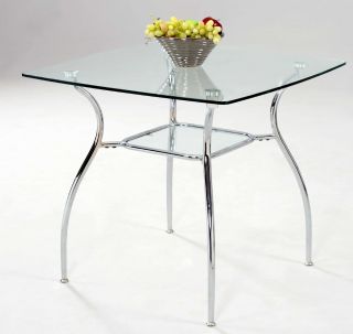 Chintaly Imports Daisy Square Glass Dining Table