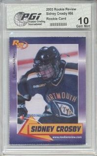 Sidney Crosby Rookie Review PGI 10 Sydney His 1st Card