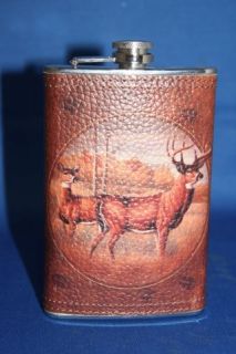 boxed gift DEER FLASK TRAIL RIDE CAMPING GEAR OUTDOOR SPORTING GOODS