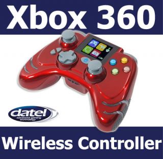 NEW RED DATEL WILDFIRE EVO WIRELESS CONTROLLER FOR XBOX 360 WITH LCD