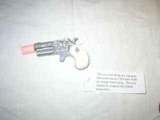  Vintage Derringer Cap Gun White Grips
