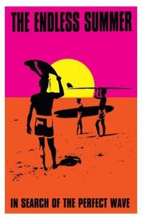 Endless Summer Perfect Waves Surf Board Poster Print RARE