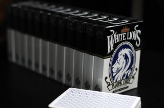 White Lions Series A Playing Cards Blue David Blaine RARE