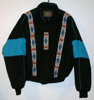 David James Heavy Black Blue Southwestern Indian Navajo Western Jacket